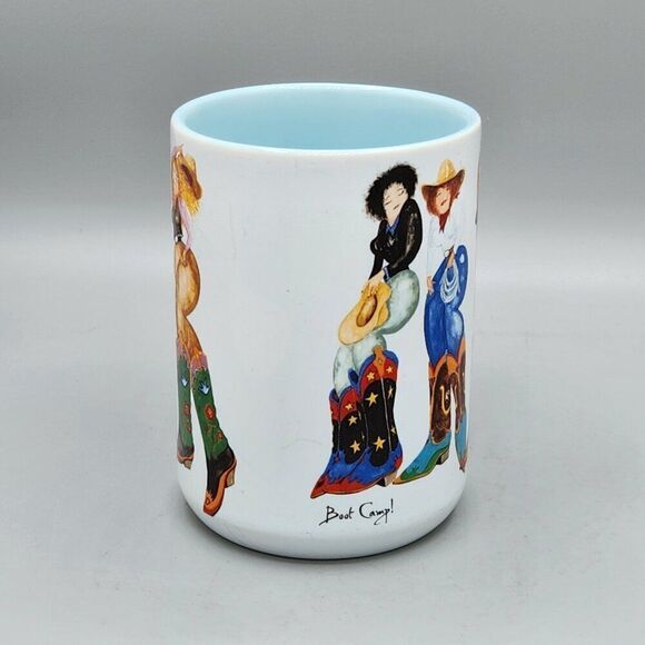 Jill Neal Wild but tasteful Women Cowgirl Boot Camp Coffee Mug Folk Art Attitude - Picture 2 of 7